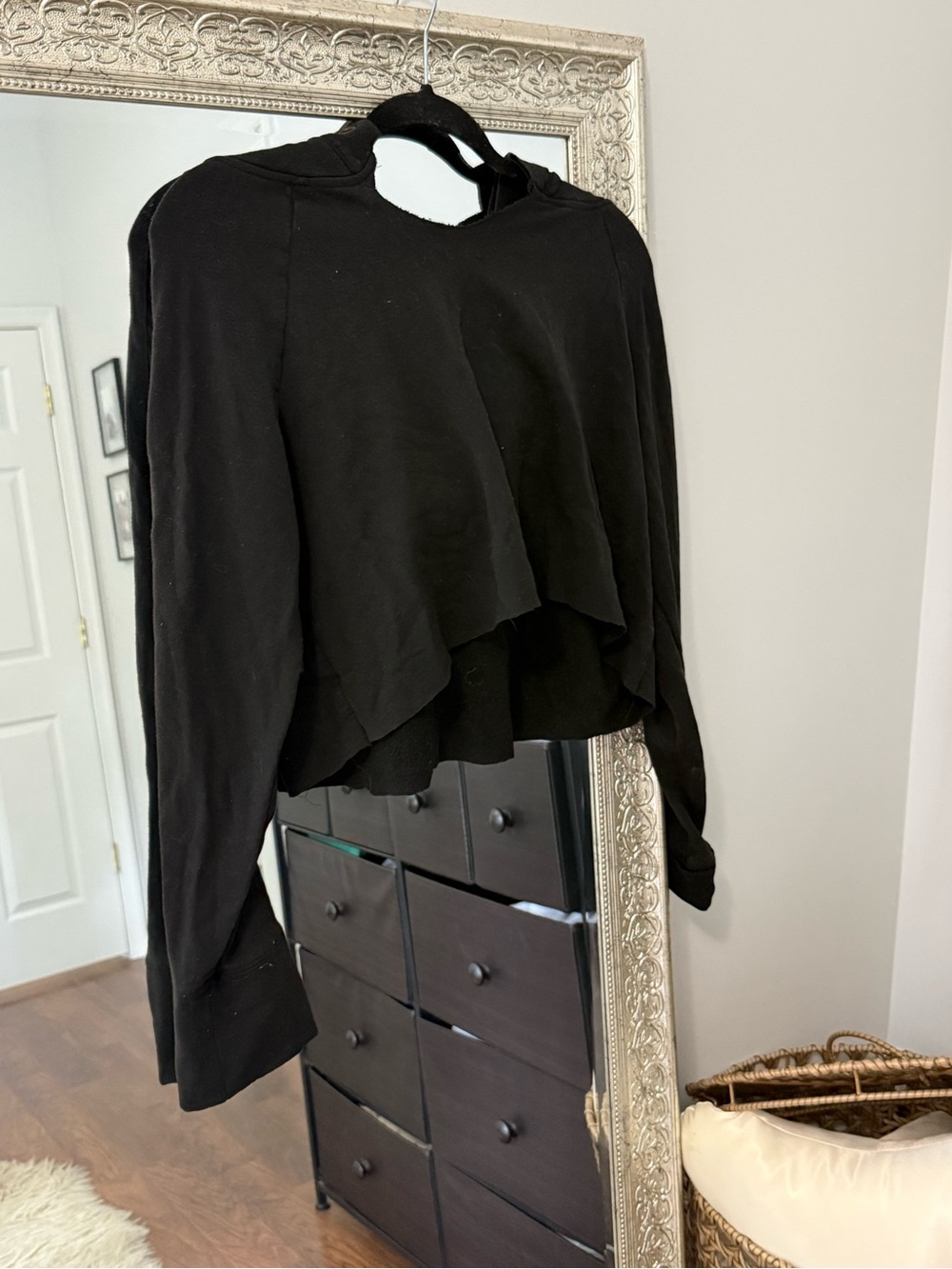 Black Women's Layered Cropped Top